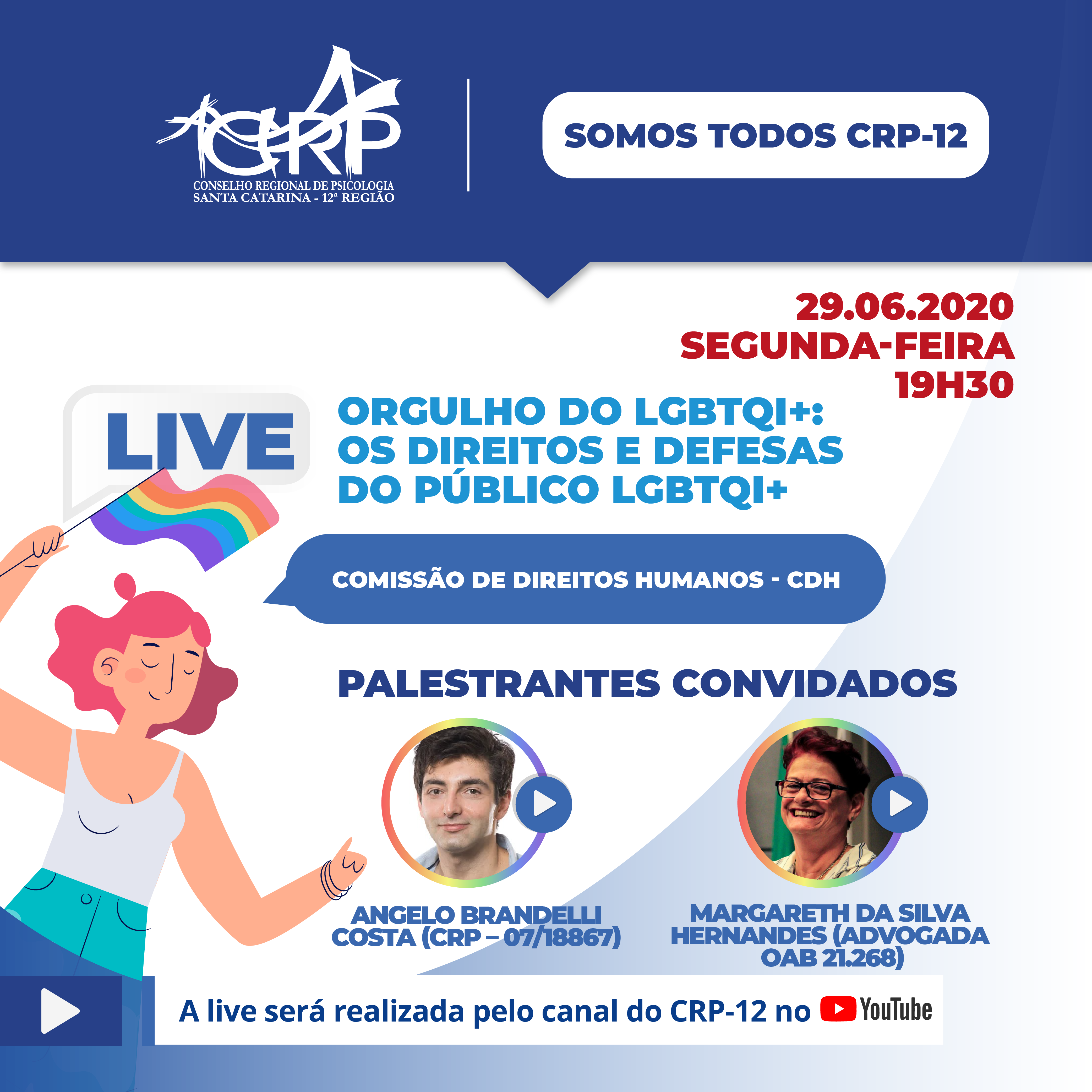 Live 29/06 - Orgulho do LGBTQI+: Os direitos e defesas do público LGBTQI+