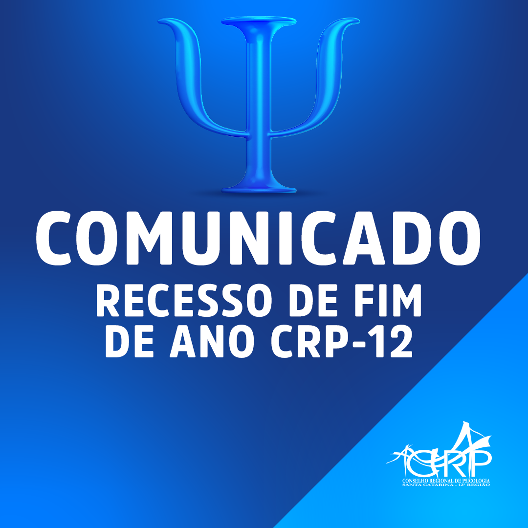 Comunicado - Recesso fim de ano do CRP-12