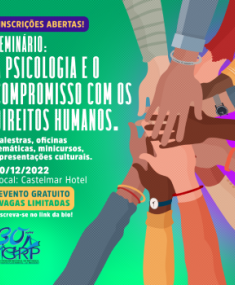 CRP-12 promove evento “A Psicologia e o Compromisso com os Direitos Humanos”