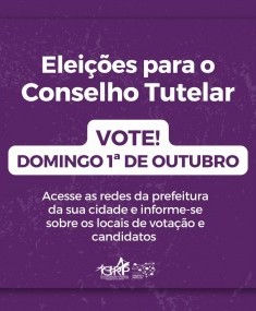 CRP-12 convida categoria para votar e participar das eleições para os conselhos tutelares