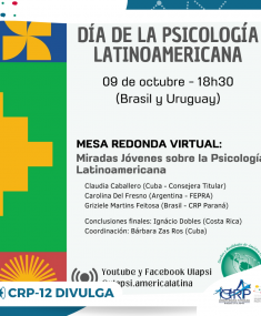 Dia da Psicologia Latino-americana: ULAPSI realiza Mesa Redonda Virtual 