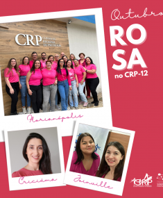 Colaboradoras do CRP-12 engajadas com a prevenção ao câncer de mama