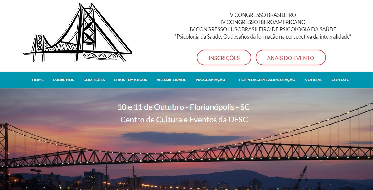Em outubro: V Congresso Brasileiro de Psicologia da Saúde em Florianópolis 